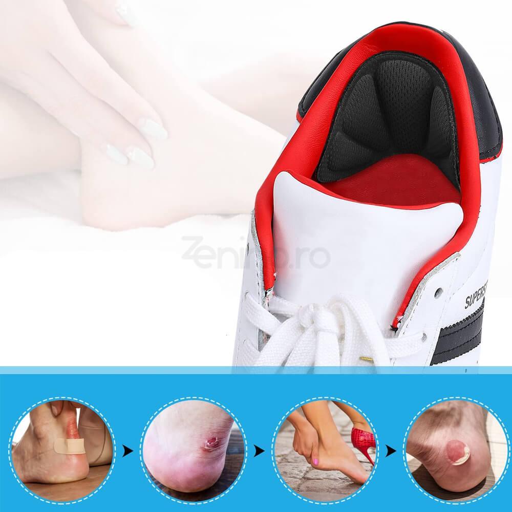 Set 2 Branturi cu Pernite - Suport Interior Incaltaminte, pentru Calcai, Ajustabile, Prevenire Bataturi, Marime Universala