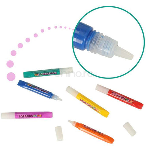 Set 6 Carioci Magice - Efect Popcorn, 3D, Reactioneaza la Caldura, Multicolor