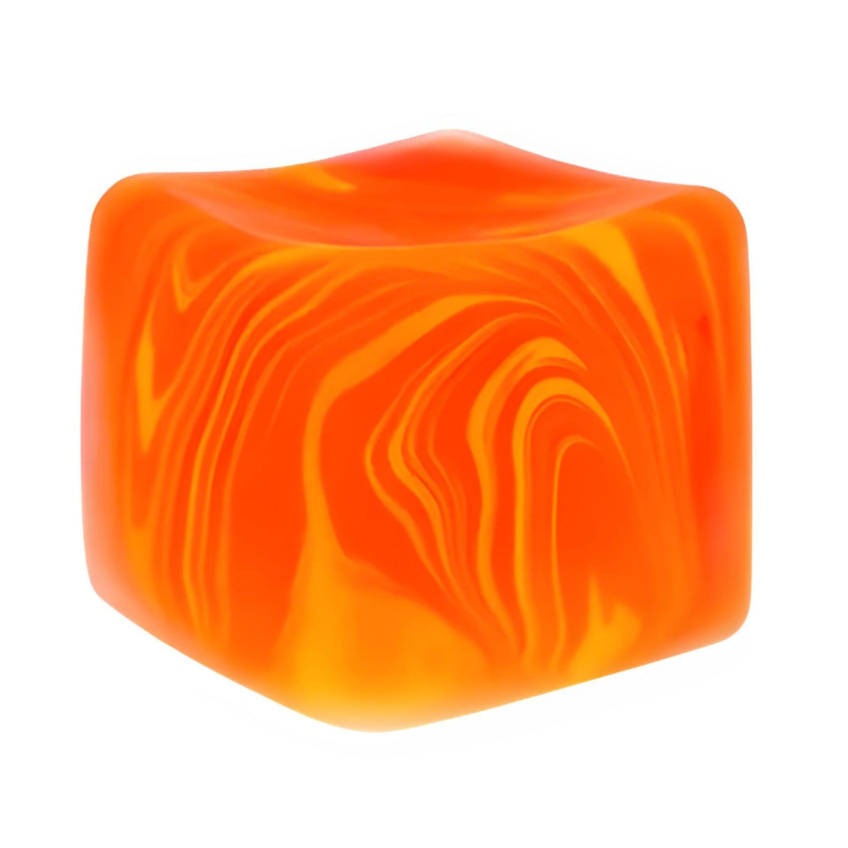 Jucarie Squishy tip Needoh, Forma Cub, Model Linii Flow din Maltoza, Antistres Senzoriala, 5x5cm