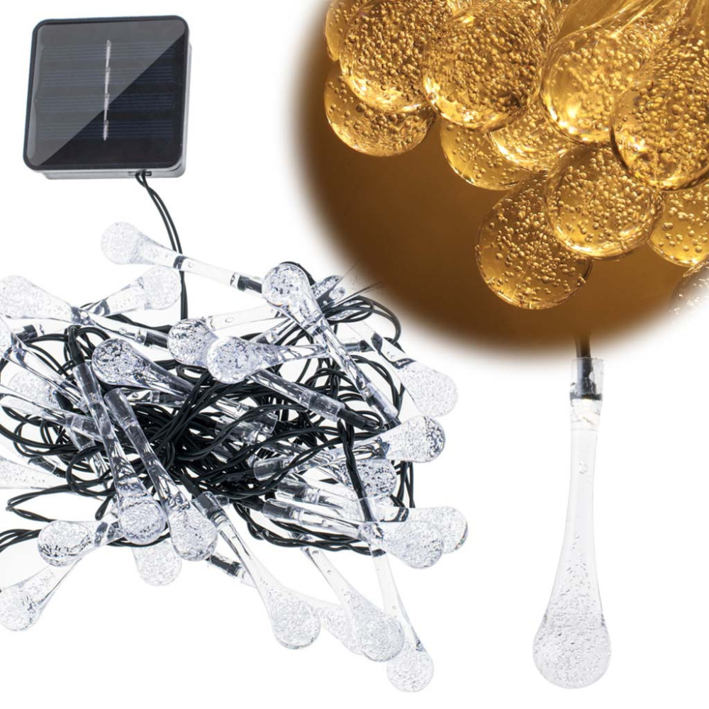 Ghirlanda cu Panou Solar, LED, IP65, Diverse Modele, Fixare in Pamant, Luminare 7 ore