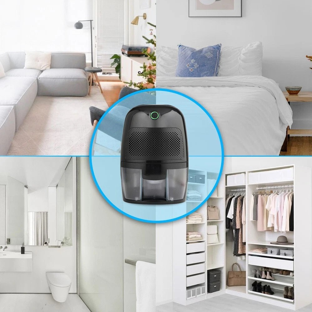 Dezumidificator Electric 22.5W, 300ml/zi, Rezervor Detasabil 600ml, Silentios, Oprire Automata