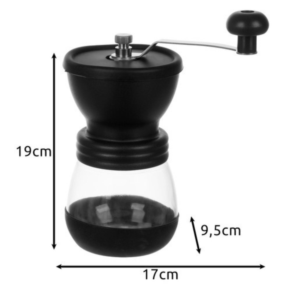 Rasnita Cafea Manuala, Reglare Macinare, 2 Recipiente 120g, Portabil
