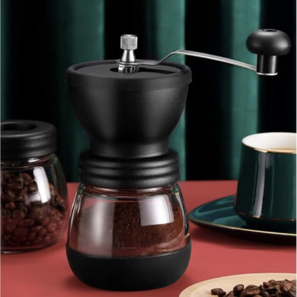 Rasnita Cafea Manuala, Reglare Macinare, 2 Recipiente 120g, Portabil