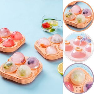 Forma de Gheata, 4 Sfere, Diametru 6.5cm, din Silicon