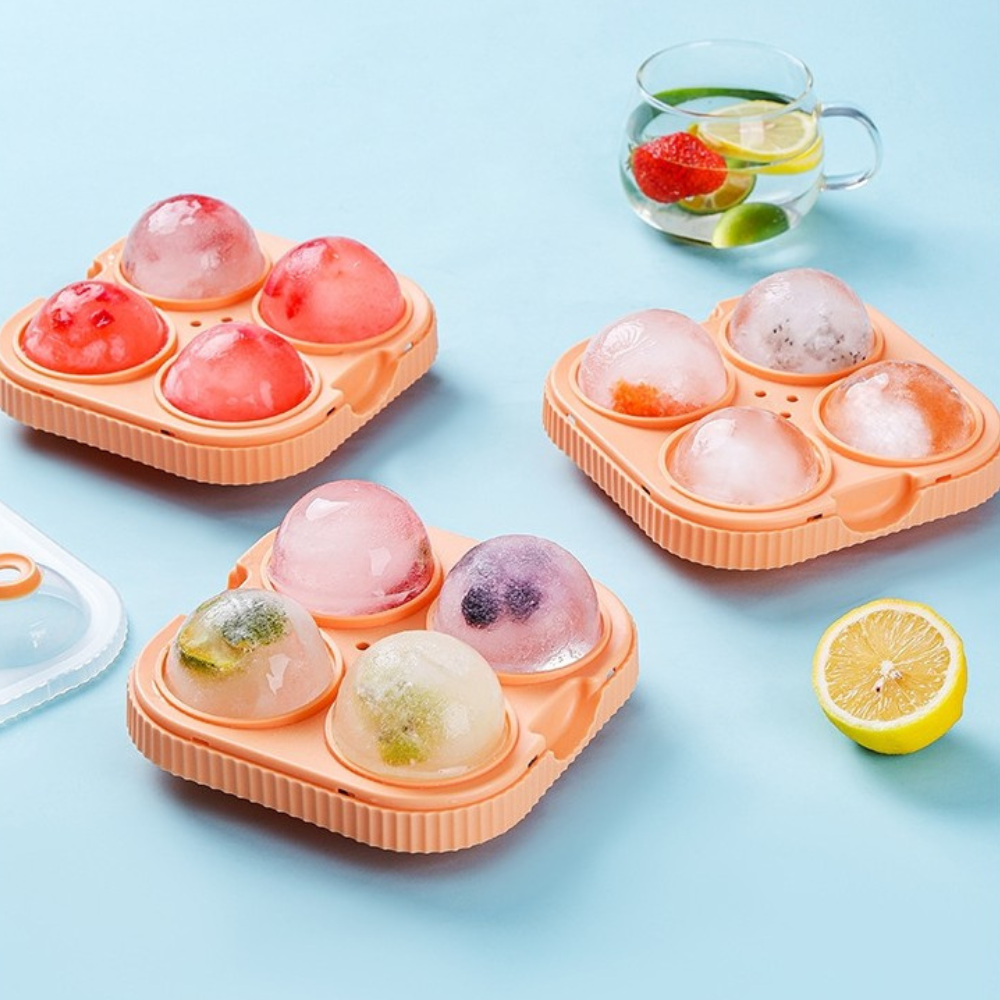 Forma de Gheata, 4 Sfere, Diametru 6.5cm, din Silicon