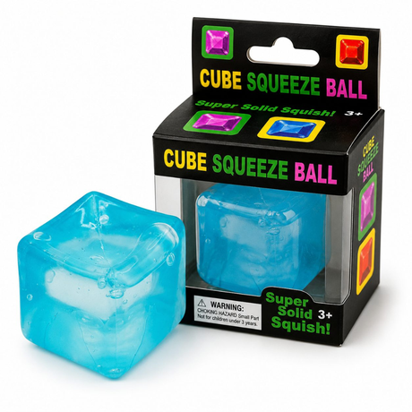 Jucarie Squishy Forma Cub, Antistres Senzoriala, 5x5cm