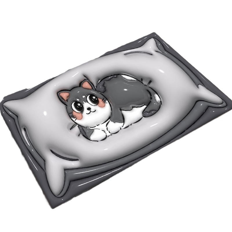 Covor de Baie, Model 3D, din Spuma, Absorbant, 40x60cm