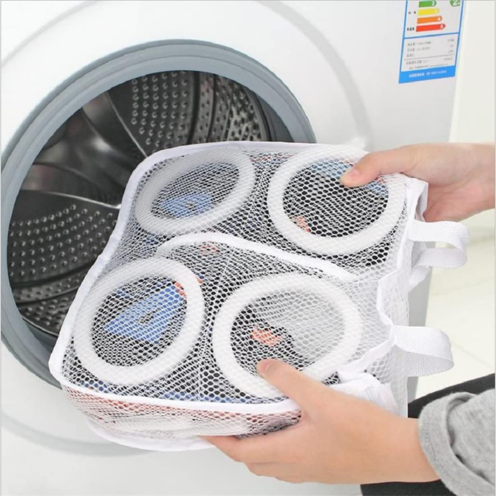 Sac Spalare Incaltaminte, 28-40cm, din Plasa, cu Agatatori