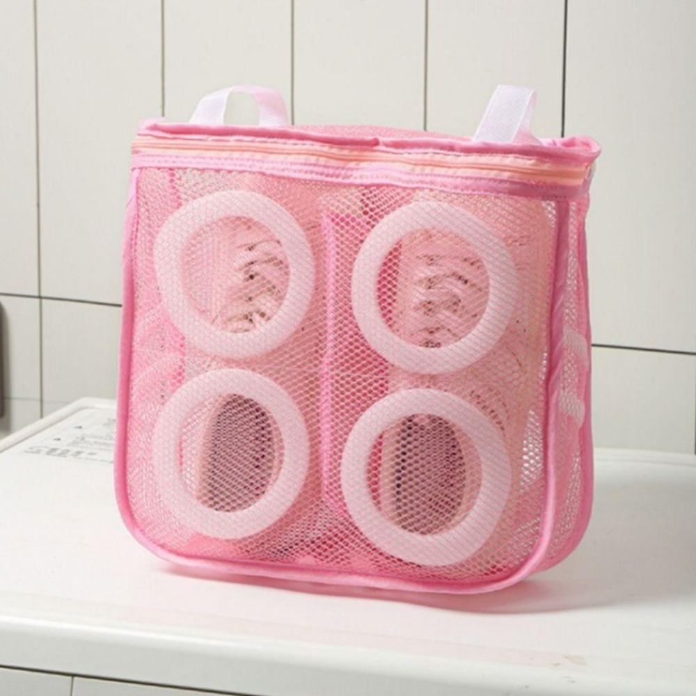 Sac Spalare Incaltaminte, 28-40cm, din Plasa, cu Agatatori