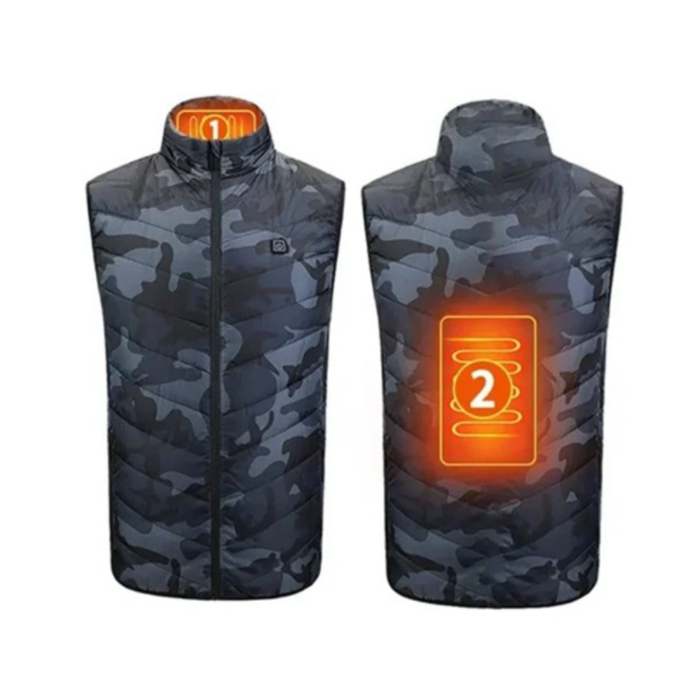 Vesta cu Incalzire, Umplutura de Bumbac, Incarcare USB, M-XXXL