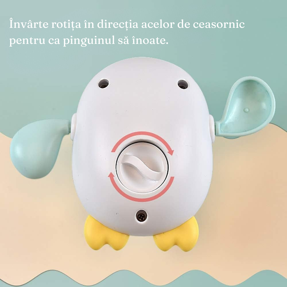 Jucarie de Baie pentru Copii, Aripioare Inotatoare, Model Pinguin