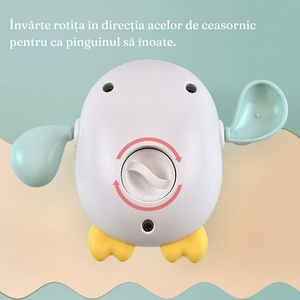 Jucarie de Baie pentru Copii, Aripioare Inotatoare, Model Pinguin