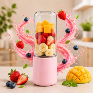 Mini Blender Portabil 400ml, 150W, Baterie Reincarcabila, Lame din Otel Inoxidabil