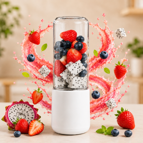 Mini Blender Portabil 400ml, 150W, Baterie Reincarcabila, Lame din Otel Inoxidabil