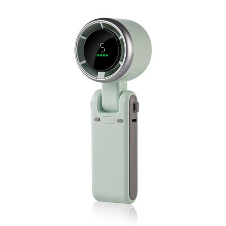 Mini Ventilator Portabil, Afisaj Digital, 5 Viteze, 3600mAh, Pliabil, Incarcare USB