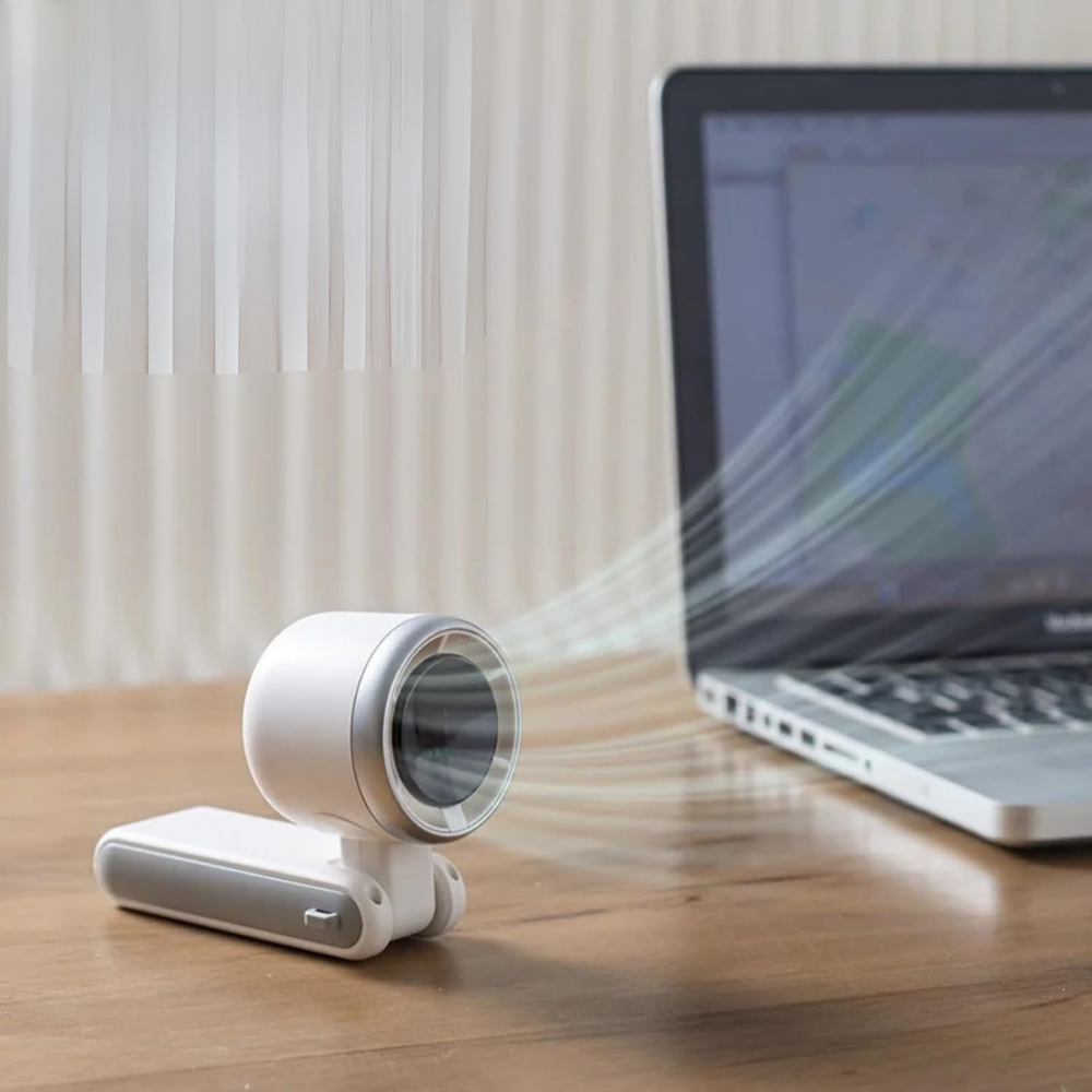 Mini Ventilator Portabil, Afisaj Digital, 5 Viteze, 3600mAh, Pliabil, Incarcare USB