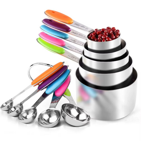 Set 10 Cupe Masurare, Otel Inoxidabil, 1.25 - 250ml, Dozare Precisa