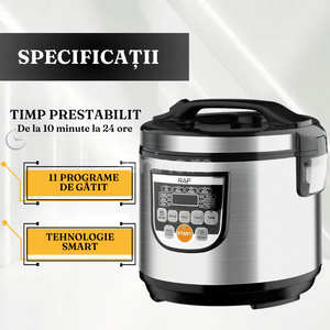 Multicooker 900W, 5 Litri, 11 Programe de Gatit, Afisaj LCD, Economiseste Energie, din Otel Inoxidabil