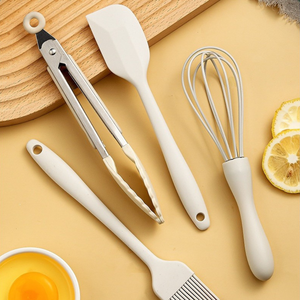 Set 5 Ustensile Bucatarie, Silicon, Anti-Zgarieturi, Termorezistent