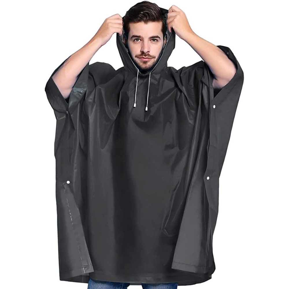 Pelerina de Ploaie, Marime Universala, Model Poncho, Prindere cu Capse, Impermeabil