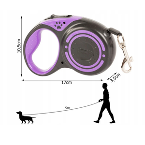 Lesa Automata pentru Caini, Lungime 5m, Talie Mica/Medie, 15kg, Sistem de Blocare