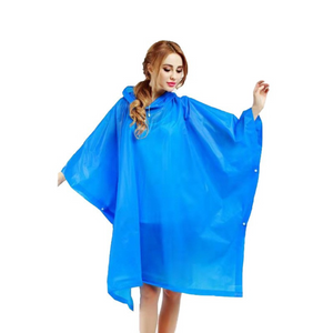 Pelerina de Ploaie, Marime Universala, Model Poncho, Prindere cu Capse, Impermeabil