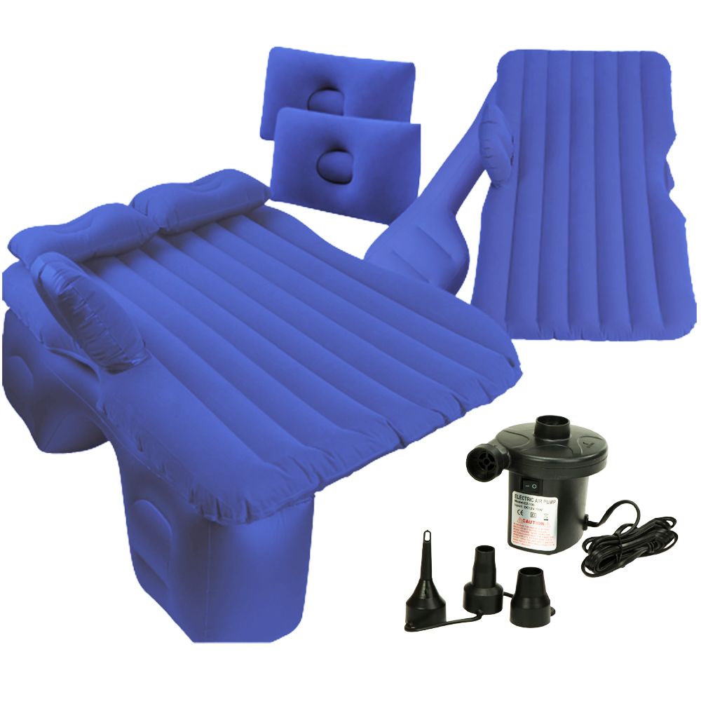 Saltea Gonflabila Auto, Perne si Pompa Incluse, pentru Bancheta din Spate, Camping si Calatorii, Universala, 130x80cm, Gri