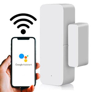 Senzor Smart Usa si Fereastra - Wireless 2.4Ghz, Compatibil Alexa si Google Assistant, Notificari pe Telefon, Baterii, Dimensiuni Reduse, Alb