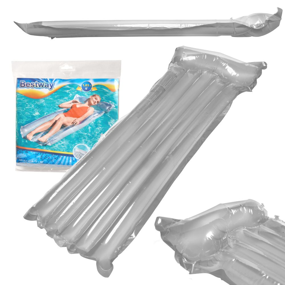 Saltea Gonflabila - Plaja si Piscina, pentru Copii, Adulti, Greutate Max 90Kg, Petic Inclus, 183cm x 76cm