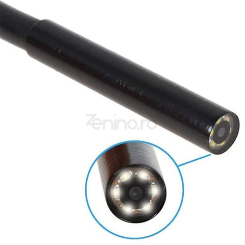 Camera Endoscop -  Filmare Unghi de 60 Grade, Compatibil cu Android si Windows, Rezistenta la Apa, Negru