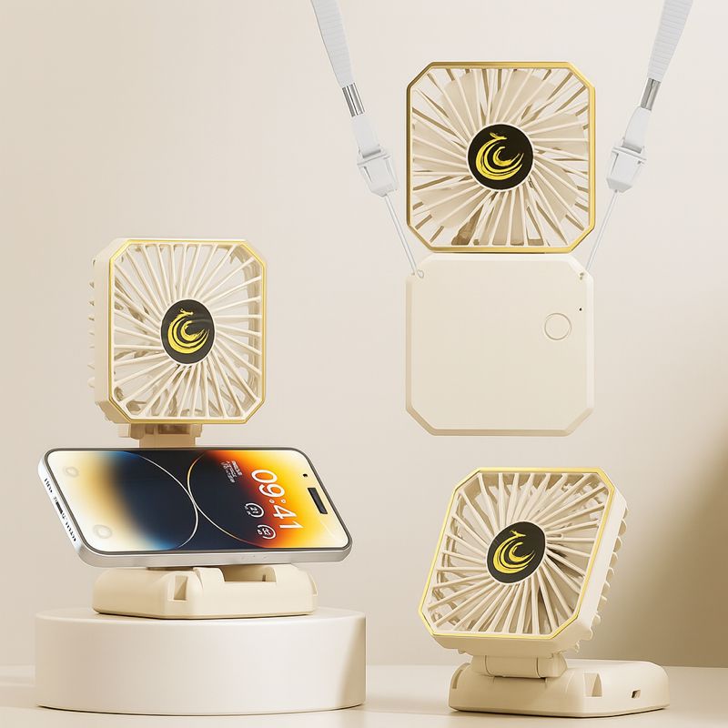 Mini Ventilator Portabil, 3 Viteze, Autonomie 3h, Suport Telefon, Pliabil, Incarcare USB