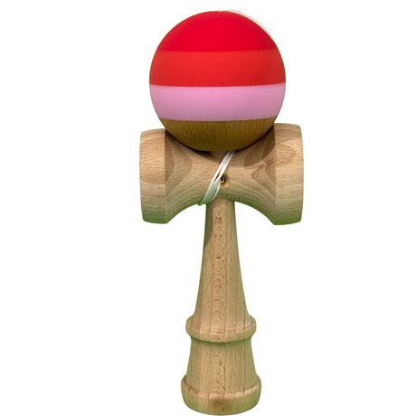 Kendama Original Profesional, Model Multicolor, 18cm, din Lemn, Joc Interactiv, Copii si Adulti