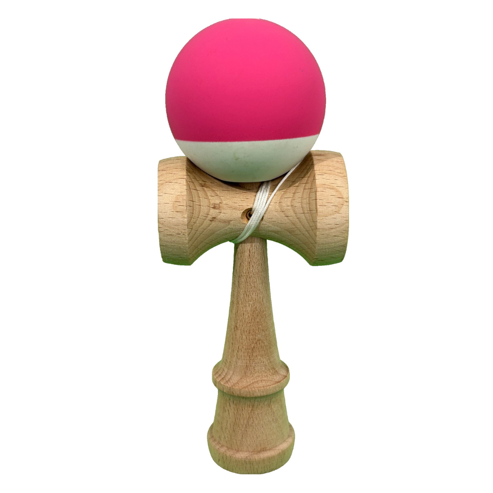 Kendama Original Profesional, Model Multicolor, 18cm, din Lemn, Joc Interactiv, Copii si Adulti