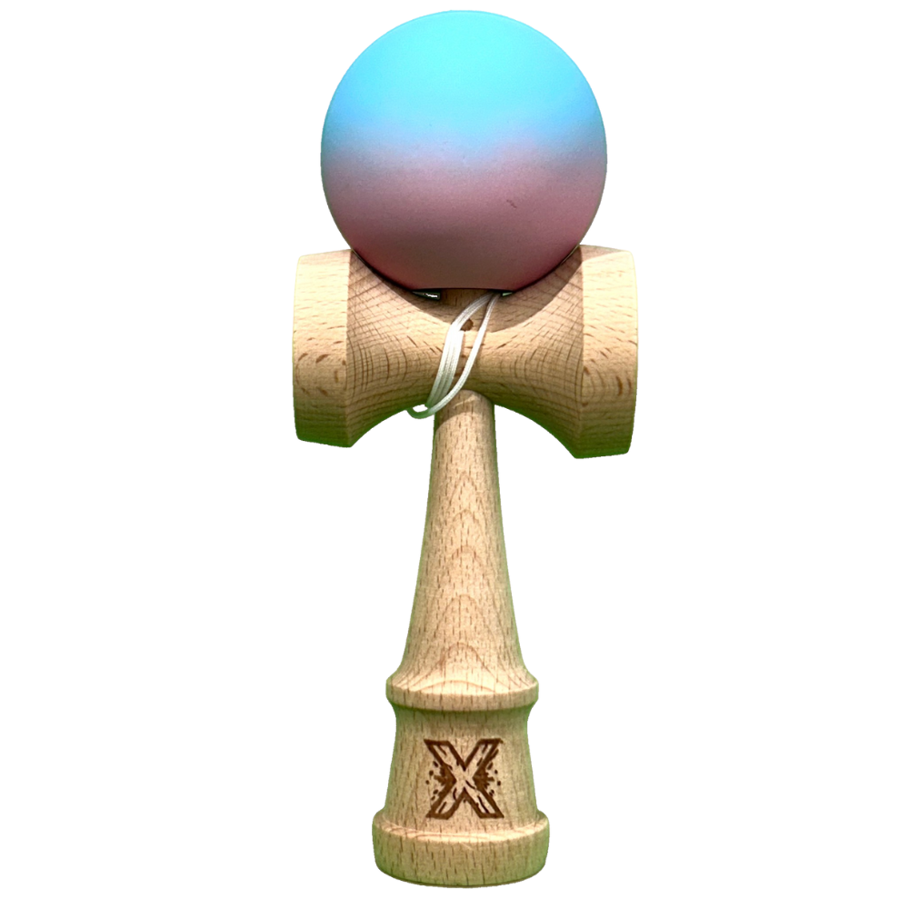 Kendama X Original, 18cm, Bila de Cauciuc, Lemn, Copii si Adulti, Joc Interactiv