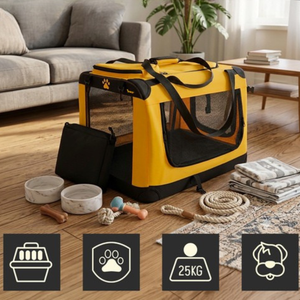 Geanta Transport Animale, 44x60x42cm, Caini, Pisici, Greutata Maxima 25 kg, Cadru Metalic