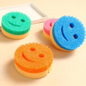 Burete de Vase, Smiley Face, Curata Rapid, Durabil, Usor de Clatit