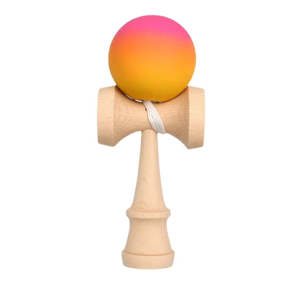 Kendama Original Profesional, Model Gradient, 18cm, din Lemn, Joc Interactiv, Copii si Adulti