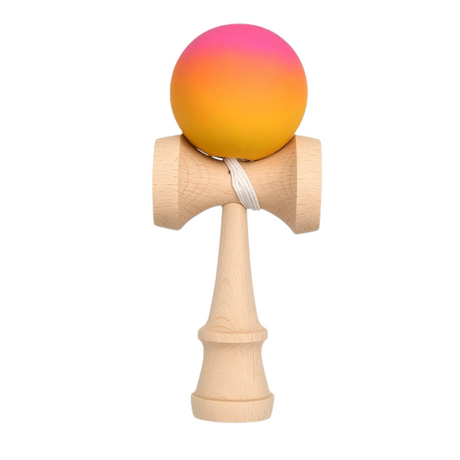 Kendama Original Profesional, Model Gradient, 18cm, din Lemn, Joc Interactiv, Copii si Adulti