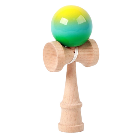 Kendama Original Profesional, Model Gradient, 18cm, din Lemn, Joc Interactiv, Copii si Adulti