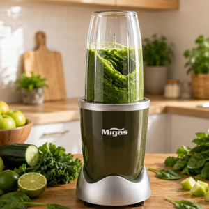Blender Smoothie, 600W, 3 Recipiente, 2 Tipuri de Lame, Zdrobeste Gheata