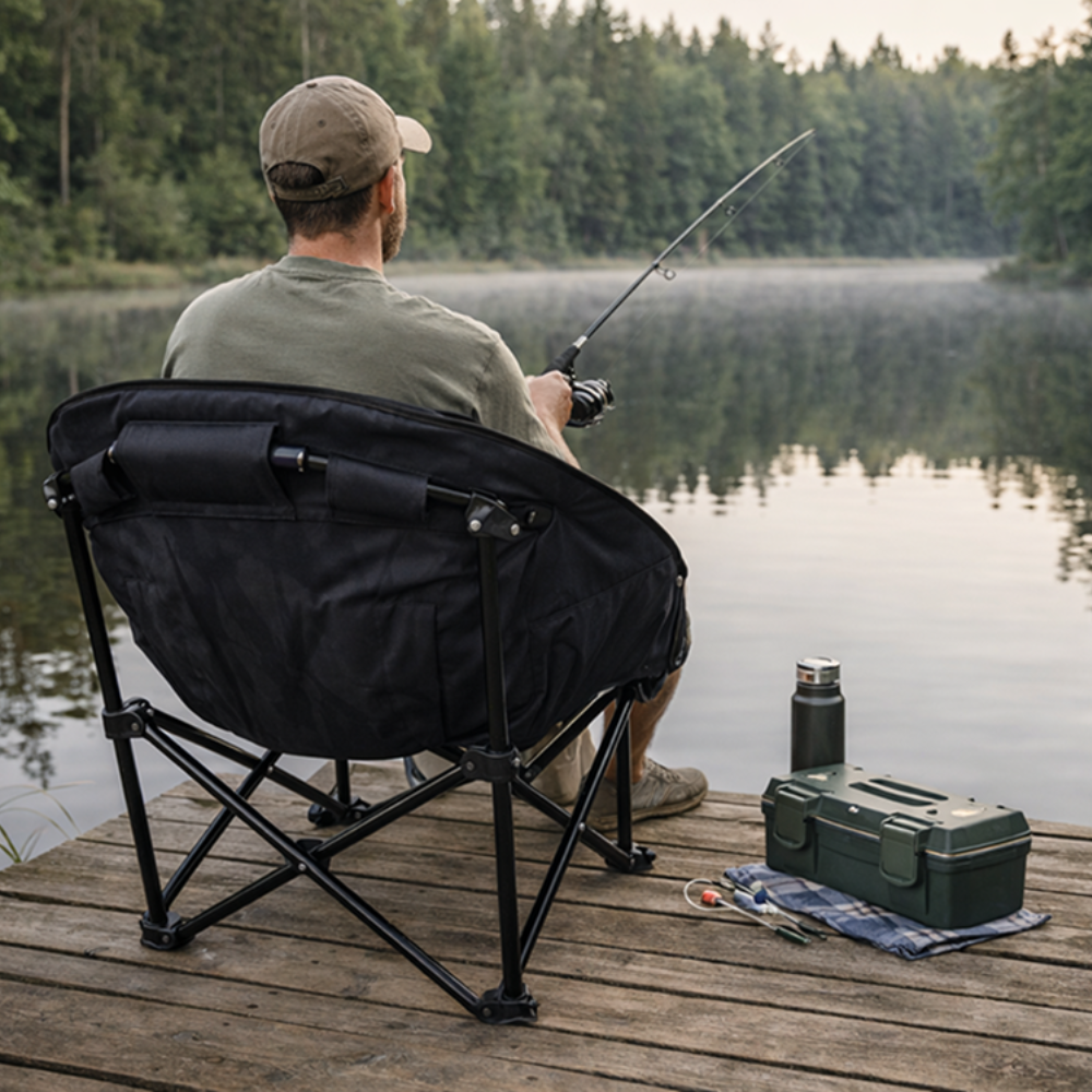 Scaun de Pescuit XL, Model Confortabil, Sac Transport Inclus