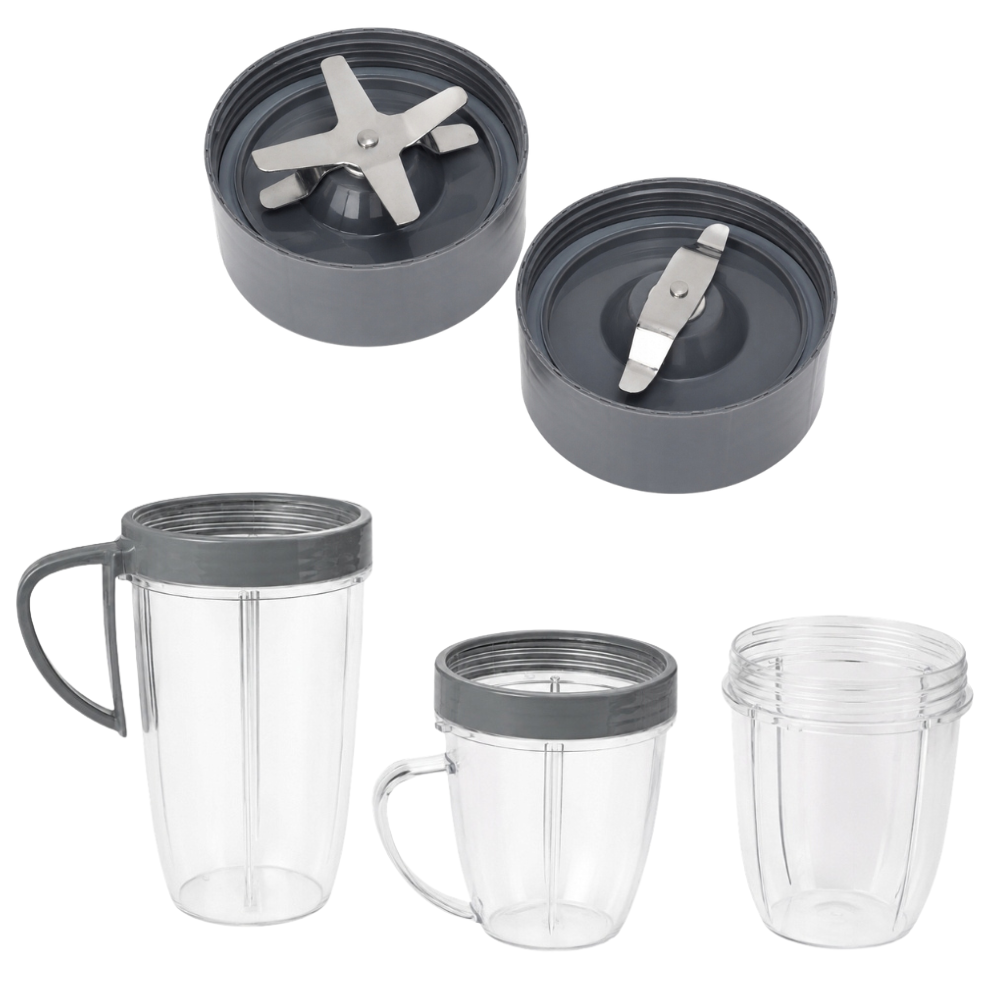 Blender Smoothie, 600W, 3 Recipiente, 2 Tipuri de Lame, Zdrobeste Gheata