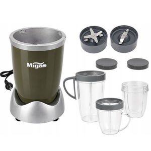 Blender Smoothie, 600W, 3 Recipiente, 2 Tipuri de Lame, Zdrobeste Gheata