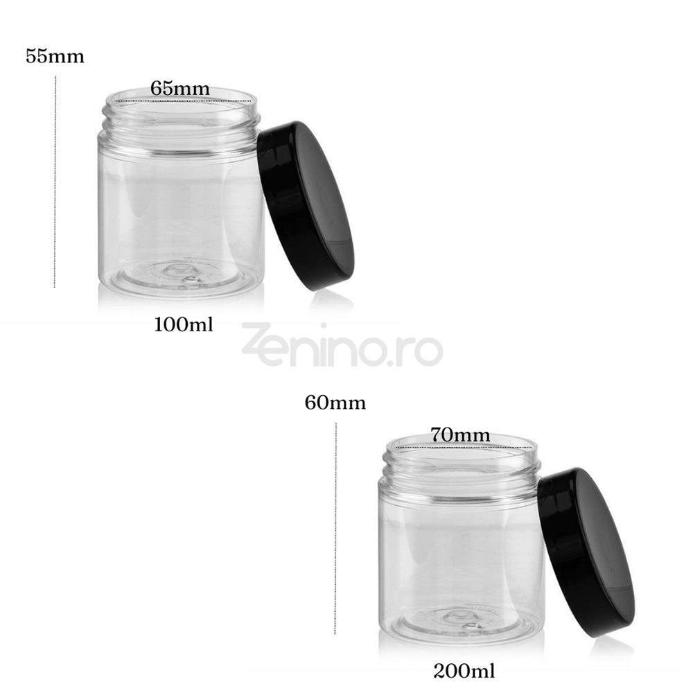 Set Recipiente Condimente, 150ml, Organizare Eficienta, Inchidere Etansa, Depozitare Usoara, Plastic, Transparent