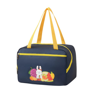 Geanta Termica pentru Pranz, Model Iepuras, 6.4L, 30x21x20cm, Impermeabila, Buzunar Frontal