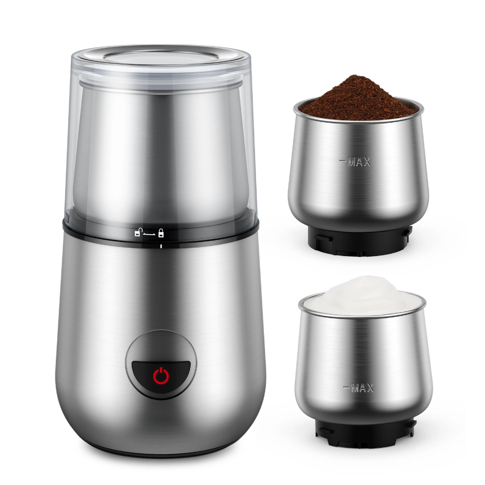 Rasnita de Cafea, Functie Spumant Lapte, 200W, din Otel Inoxidabil