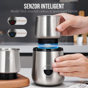 Rasnita de Cafea, Functie Spumant Lapte, 200W, din Otel Inoxidabil