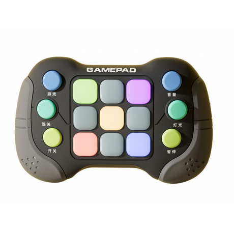 Jucarie Consola Pop It, 6 Butoane Functionale, 5 Moduri de Joc, Redare Muzica, Lumini RGB