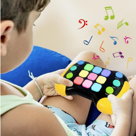 Pop It Console Toy, 6 Function Buttons, 5 Game Modes, Music Playback, RGB Lights