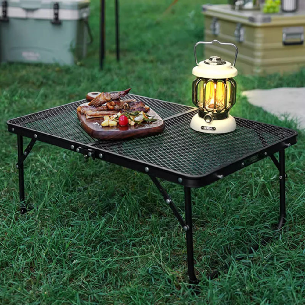 backpack folding mini metal table Folding Camping Table, Carrying Bag, Metal, 60x40x27cm, Black – Zenino